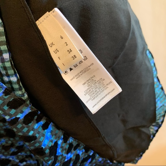 Victoria Beckham Blue Leopard Cheetah Silk Dress 2 - Picture 3 of 7